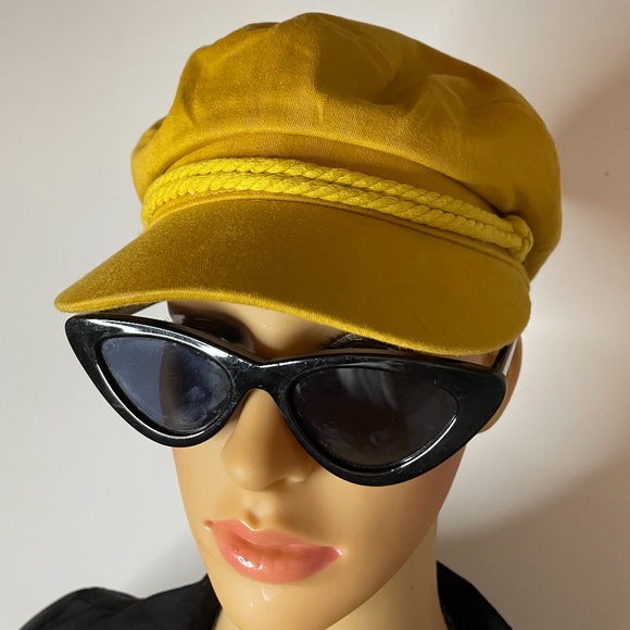 HP 💕chic street style classic Brixton mustard fisherman cap worn once! Size XS - Picture 3 of 12